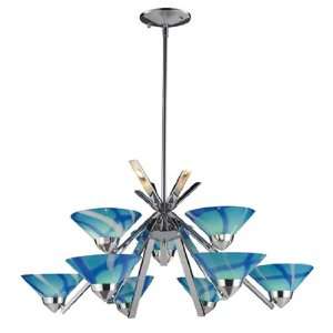  ELK Lighting 1476/6+3CAR Refraction 9 Light Chandeliers in 