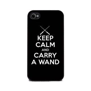 Keep Calm and Carry A Wand   iPhone 4 or 4s Cover by Insomniac Arts