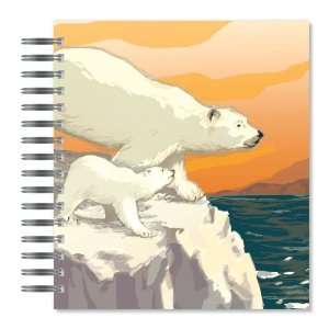  Polar Bear and Cub Picture Photo Album, 18 Pages, Holds 72 Photos 