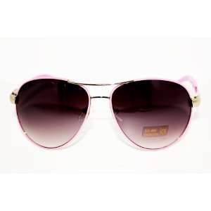  Design Glossy Color Aviator Sunglasses   Pink Everything 