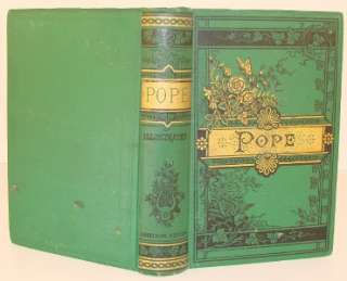 Poetical Works Alexander Pope/1880/Fine Victorian/Gilt  
