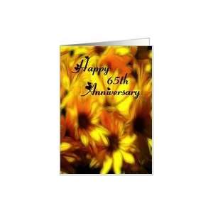 Anniversary   Year 65th   Yellow Daisies Card