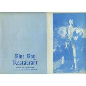  Blue Boy Restaurant Placemat Puyallup Washington 