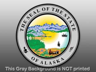 Round Alaska State Seal Sticker decal logo AK vinyl car  