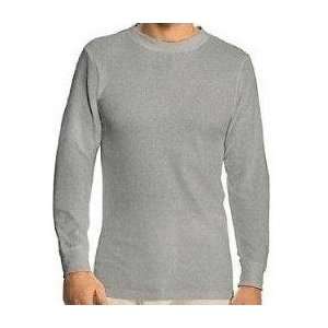  Mens Fruit Of The Loom Thermal Crew Top Sz Medium Grey 