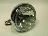   Headlight 8 H4 Round Bottom Mount Bates Style with H4 Bulb  