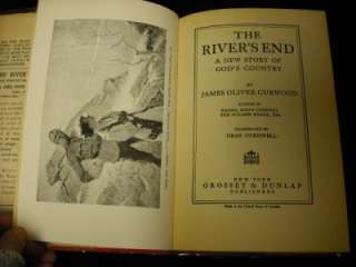 The Rivers End James Oliver Curwood vintage HCDJ  
