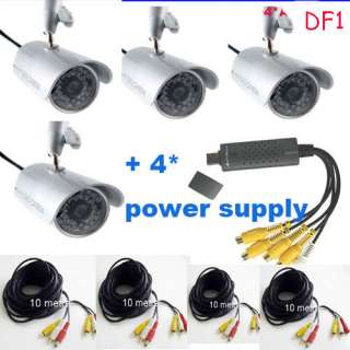   recorder + Wired Night vision CCTV Camera Home Security System  