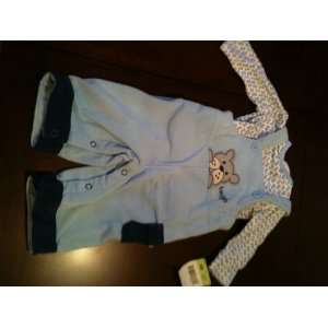  Osh Kosh Bgosh Baby Soft Plushie Blue Overalls with Puppy 