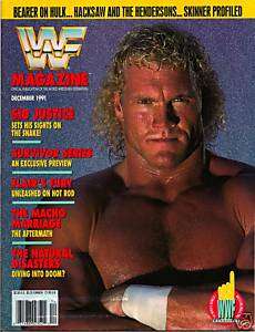 VINTAGE WWF Magazine SID JUSTICE December 91 HULK HOGAN  