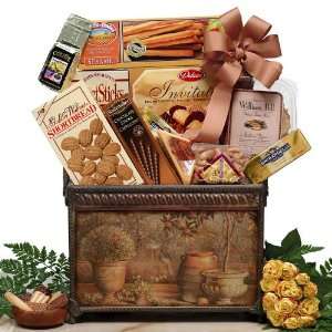 Housewarming Keepsake Wood Magazine Rack Gift Basket From Entrees to 
