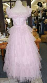 Vintage Prom Dress   1950s Pink Crinoline XS  