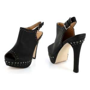  Black Peep Toe Platform High Heels (US 6) 