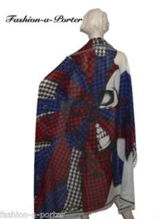 ALEXANDER McQUEEN UNION JACK WRAPPED PIN SKULL SCARF PASHMINA LARGE 
