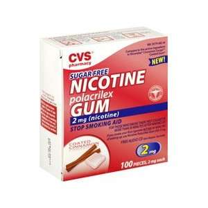  CVS Gum Like Nicorette 100 Pieces 4mg Cinnamon Flavor 