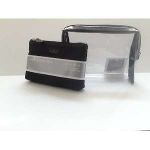  Transparent/Black 2 PC Purse Kit/TSA Compliant Beauty