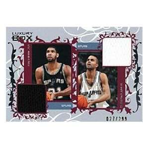  Tim Duncan and Tony Parker Car   & Topps 2007 Game Worn 