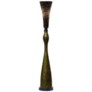  Thumprints Venus Green Uplight Torchiere Table Lamp