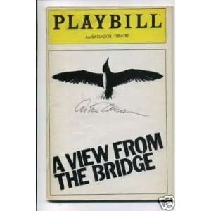Arthur Miller A View From The Bridge Signed Playbill   Sports 