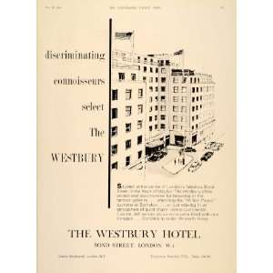 1964 Ad Westbury Hotel Bond Street Mayfair London UK   Original Print 