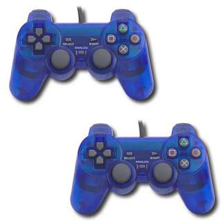   Blue Dual Shock Controller Game Pad for Sony PS2 Playstation 2  