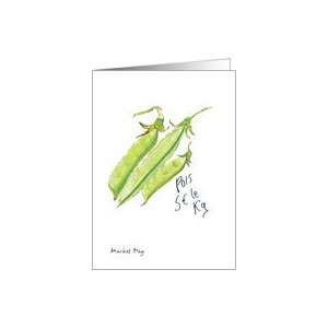  Food & Wine, Vegetarian, Fresh Green Peas Card Health 