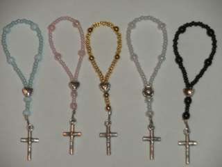 PLEASE SPECIFY WHICH COLOR ROSARY YOU WANT  White, Black, Light Pink 