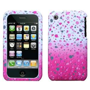  APPLE IPHONE 3G AND 3GS PINK AND WHITE POLKA DOT STARS DESIGN 