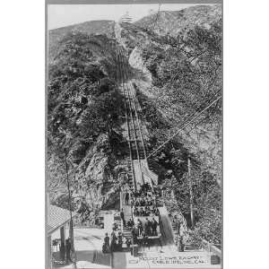   Lowe railway   Cable Incline,California,cable car with passengers,CA
