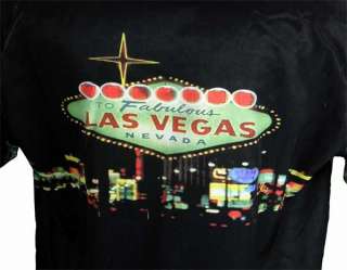 Las Vegas Sign Logo Slot Machine Gambler Shirt L  