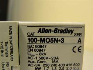18034 NEW Allen Bradley 100 M05N3 Contactor Mini 16 20A  