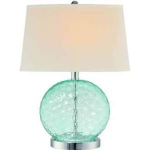 Lite Source LS 21352L/BLU Vatten 1 Light Table Lamp, Chrome/Light Blue 