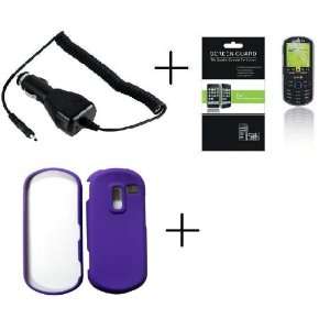 Samsung Exclaim 2 / Restore M570 Purple Rubberized Hard Protector Case 