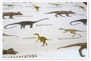 Boys Dinosaur Green & Cream 100% Cotton Bedding  