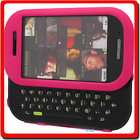 Hot Pink Rubberized Hard Cover Case for Sharp Kin Two 2