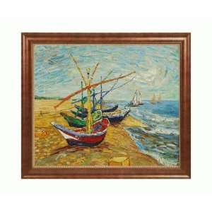 Art Reproduction Oil Painting   Van Gogh Paintings Fishing Boats on 