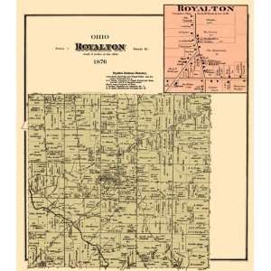  ROYALTON TOWNSHIP OHIO (OH) LANDOWNER MAP 1876