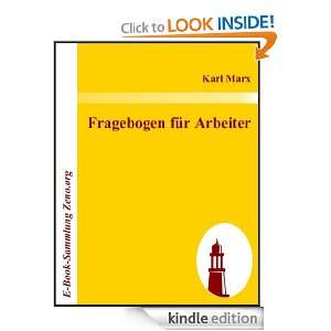 Fragebogen für Arbeiter (German Edition) Karl Marx  