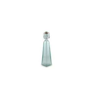  Tapered Square Glass Bottle   11in. Clear Green