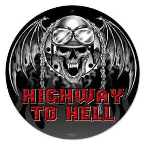  Highway to Hell Vintage Metal Sign Motorcycle