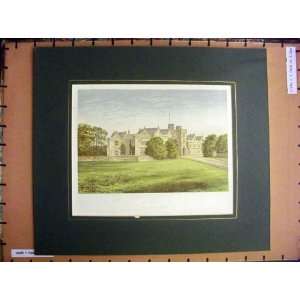   C1880 Hand Coloured Wytham Abbey Architecture Garden