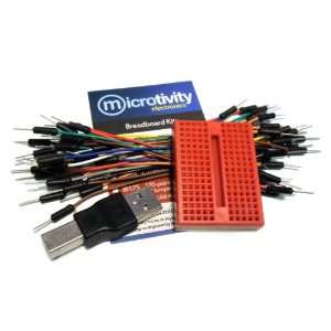 microtivity 170 point Mini Breadboard for Arduino w/ Jumper Wires 
