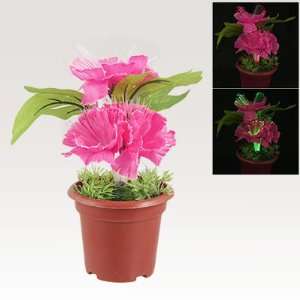   Power 5 Colors LED Fiber Optic Flower Deep Pink