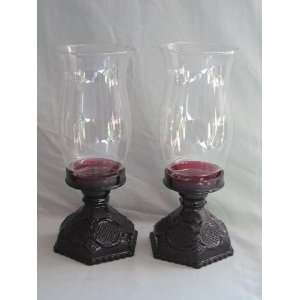  Set of 2   Vintage Avon  The 1876 Cape Cod Ruby Glass 