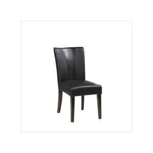  Black Faux Leather Parsons Chair    Powell 502 965