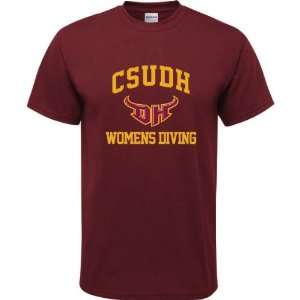 Cal State Dominguez Hills Toros Maroon Youth Womens Diving Arch T 