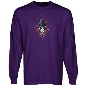  New Orleans Voodoo Purple Scribble Sketch Long Sleeve T 