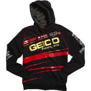 Fox Racing Geico Factory Mens Hoody Zip Race Wear Sweatshirt/Sweater 