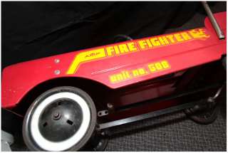  VINTAGE AMF FIRE FIGHTER PEDAL CAR  truck GREAT 