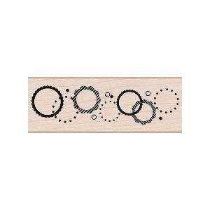  Dots and Circles Border Wood Mounted Rubber Stamp (G4993 